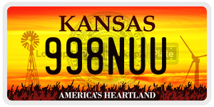 998NUU  license plate in KS