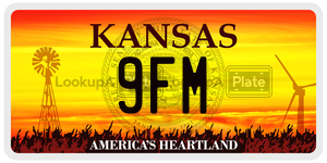 9FM  license plate in KS