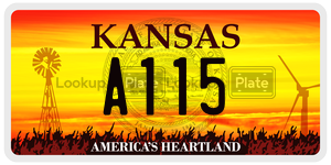 A115  license plate in KS