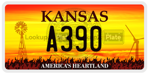 A390  license plate in KS