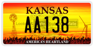 AA138  license plate in KS