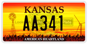 AA341  license plate in KS