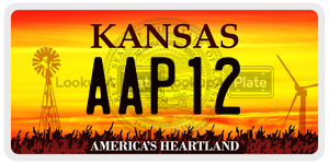 AAP12  license plate in KS