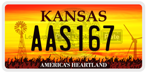 AAS167  license plate in KS