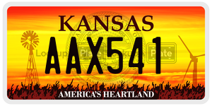 AAX541  license plate in KS