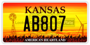 AB807  license plate in KS