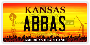 ABBAS  license plate in KS