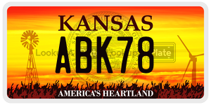 ABK78  license plate in KS