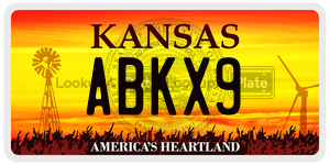 ABKX9  license plate in KS