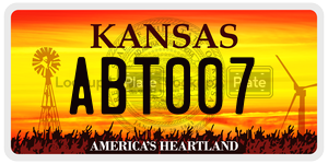ABT007  license plate in KS