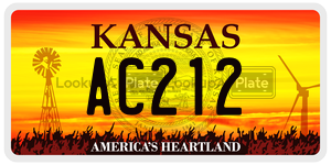 AC212  license plate in KS