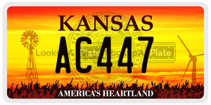 AC447  license plate in KS
