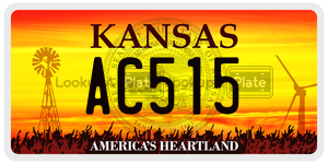 AC515  license plate in KS