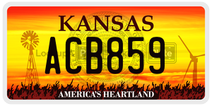 ACB859  license plate in KS