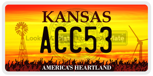 ACC53  license plate in KS