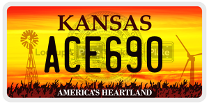 ACE690  license plate in KS
