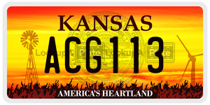 ACG113  license plate in KS