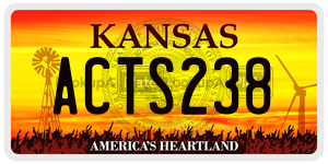 ACTS238  license plate in KS
