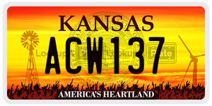 ACW137  license plate in KS