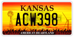 ACW398  license plate in KS