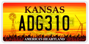 ADG310  license plate in KS