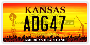 ADG47  license plate in KS