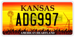 ADG997  license plate in KS