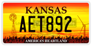 AET892  license plate in KS