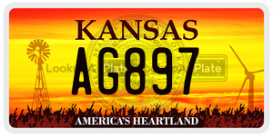 AG897  license plate in KS
