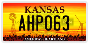 AHP063  license plate in KS
