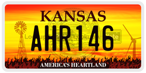 AHR146  license plate in KS
