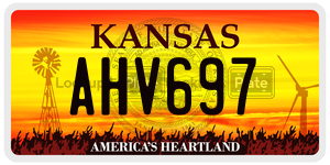 AHV697  license plate in KS