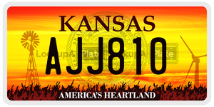AJJ810  license plate in KS