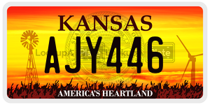 AJY446  license plate in KS