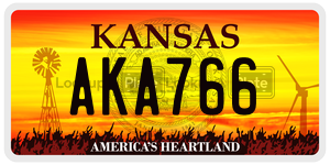 AKA766  license plate in KS