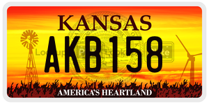 AKB158  license plate in KS