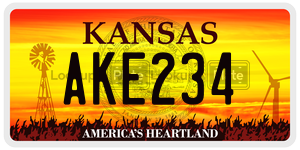 AKE234  license plate in KS