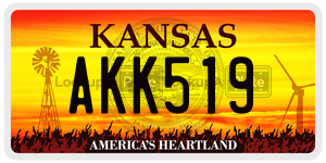 AKK519  license plate in KS