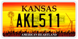 AKL511  license plate in KS