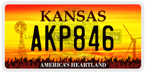 AKP846  license plate in KS