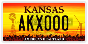 AKX000  license plate in KS
