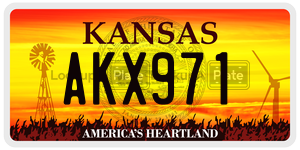 AKX971  license plate in KS