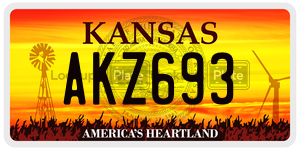 AKZ693  license plate in KS