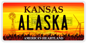 ALASKA  license plate in KS