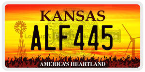 ALF445  license plate in KS
