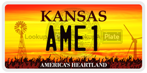 AME1  license plate in KS