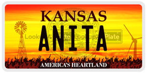 ANITA  license plate in KS