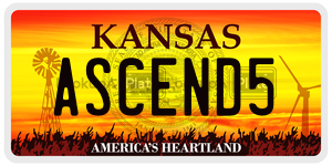 ASCEND5  license plate in KS