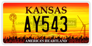AY543 license plate in Kansas