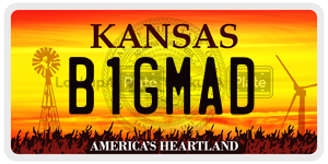 B1GMAD  license plate in KS
